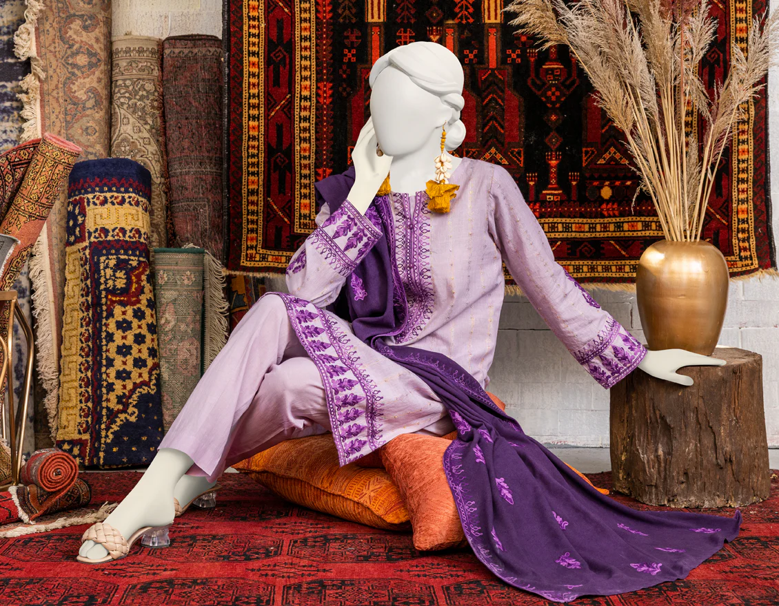 PURPLE DOBBY 3PC STITCHED | JJPW-W-JPWS-US-23-644 FB/TURTLE DOVE - Image 3