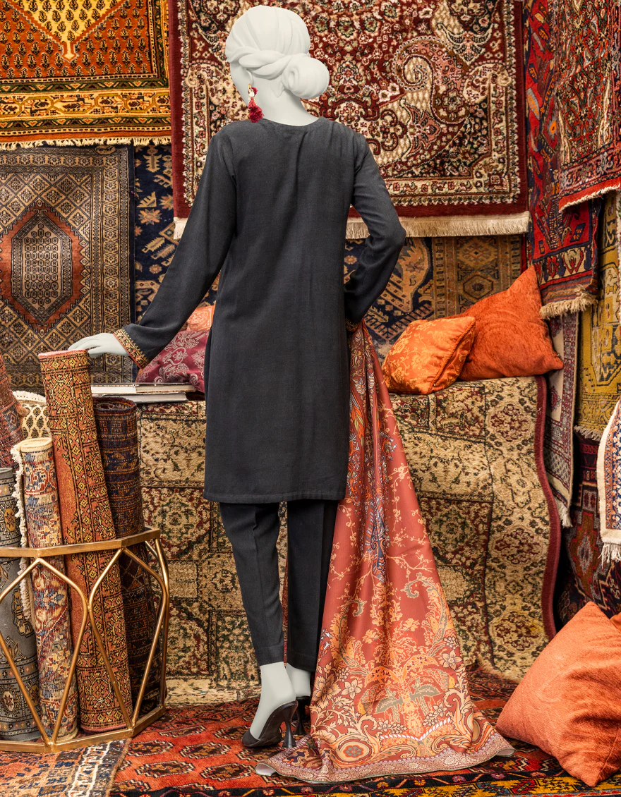 BLACK LINEN 3PC STITCHED | JJPW-W-JPWS-US-23-647 FB/ZAYNA - Image 2