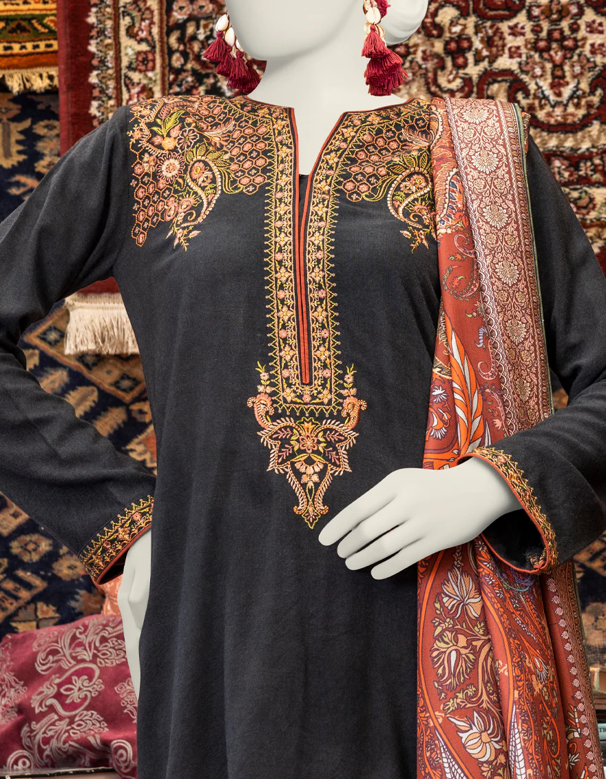 BLACK LINEN 3PC STITCHED | JJPW-W-JPWS-US-23-647 FB/ZAYNA - Image 3
