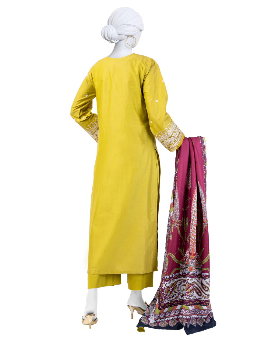 GREEN CAMBRIC 3PC STITCHED | JJPW-W-JW-24-1738 FB/LUXE-A-03 - Image 2