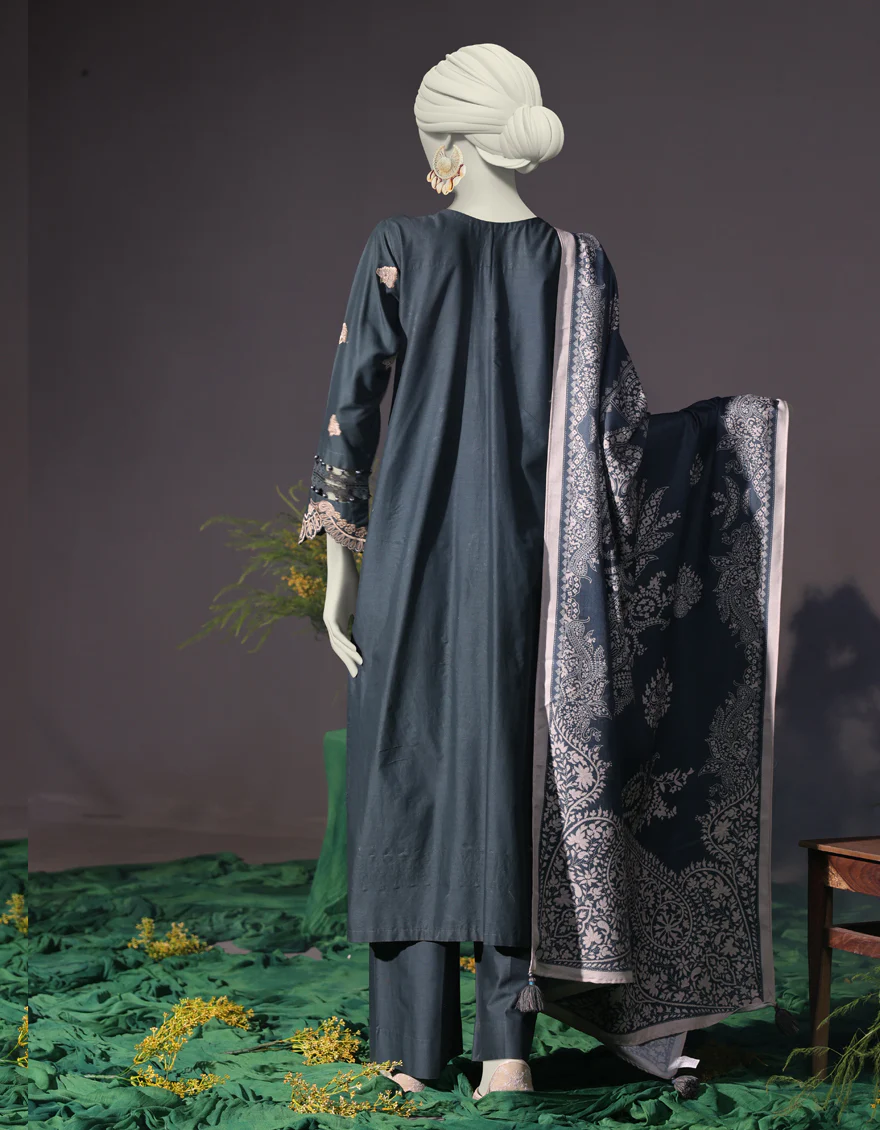 GREEN CAMBRIC 3PC STITCHED | JJPW-W-JW-24-1739 FB/LUXE-A-04 - Image 2