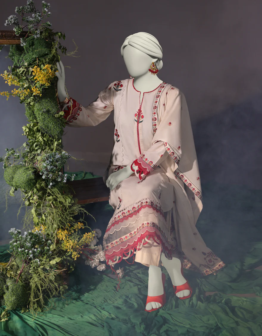 WHITE CAMBRIC 3PC STITCHED | JJPW-W-JW-24-1748 FB/LUXE-B-05 - Image 3