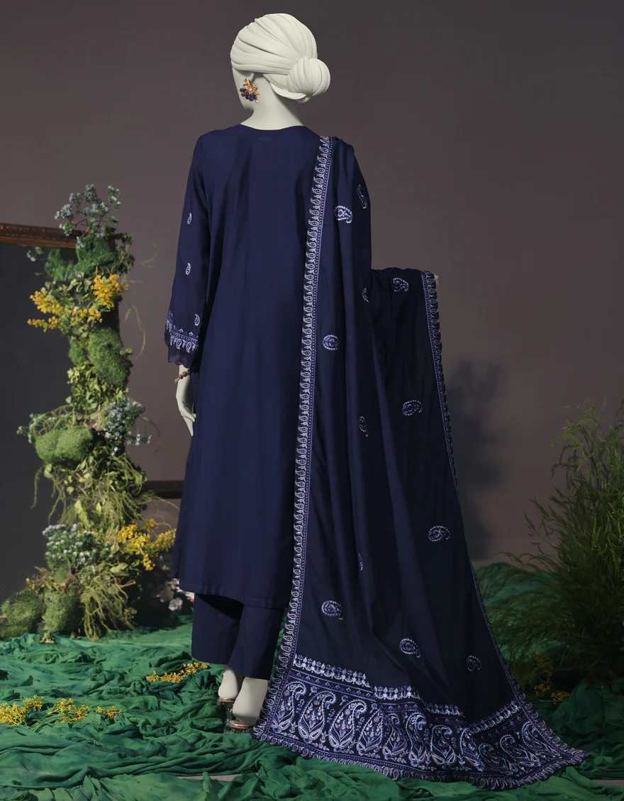 BLUE CAMBRIC 3PC STITCHED | JJPW-W-JW-24-1749 FB/LUXE-B-06 - Image 2