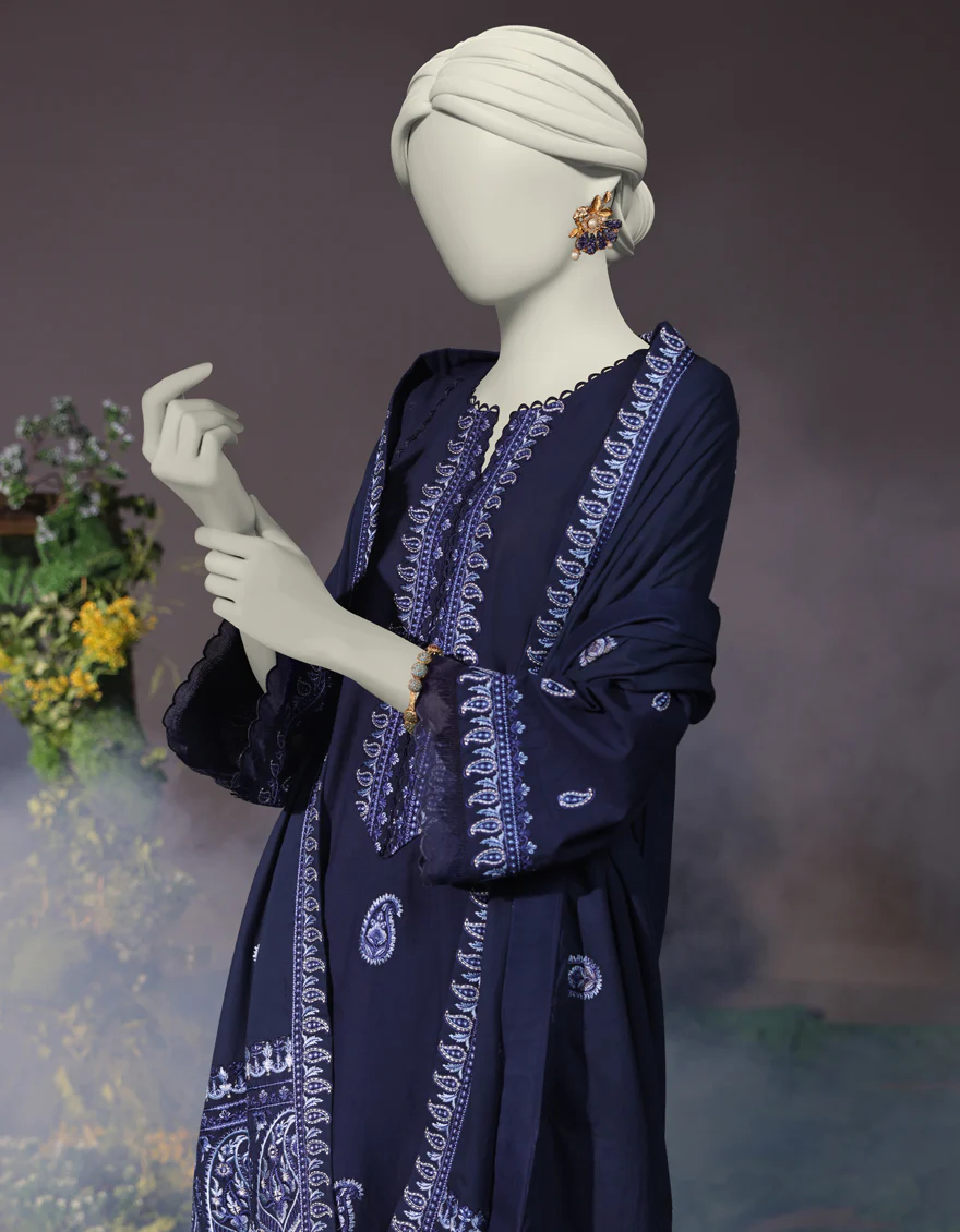 BLUE CAMBRIC 3PC STITCHED | JJPW-W-JW-24-1749 FB/LUXE-B-06 - Image 3