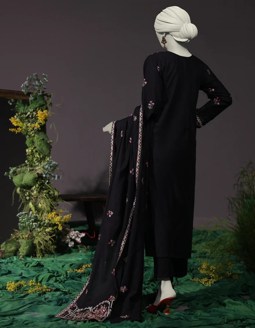 BLACK CAMBRIC 3PC STITCHED | JJPW-W-JW-24-1751 FB/LUXE-B-08 - Image 2