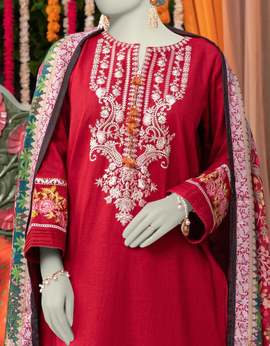 RED DYED 3PC STITCHED | JJPW-W-JW-24-1761 FB/SHIKARGA-02 - Image 3