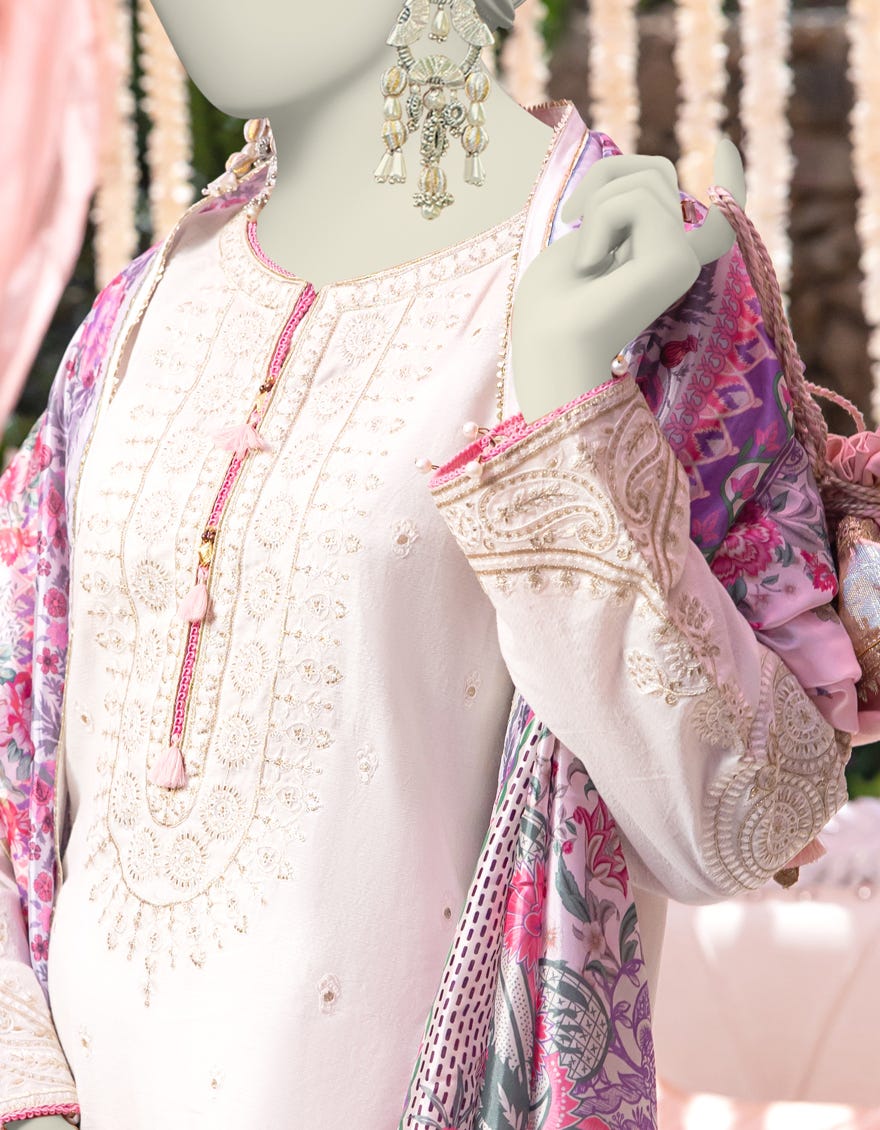 WHITE DOBBY 3PC STITCHED | JJPW-W-JW-24-1790 FB/ROYAL HERITAGE-03 - Image 3