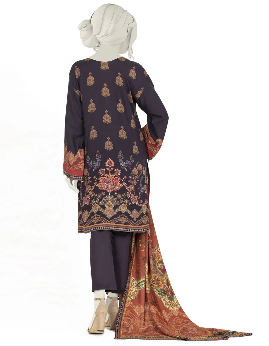 PURPLE PUR LINEN 3PC STITCHED | JJPW-W-JW-US-21-1755 FB/CASHMERE - Image 3