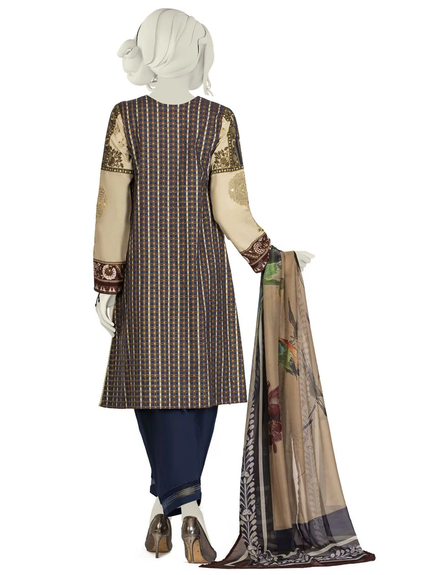 BLACK GRAPE KHADDAR 3PC STITCHED | JJPW-W-JW-US-21-2904 FB//STELLA - Image 3