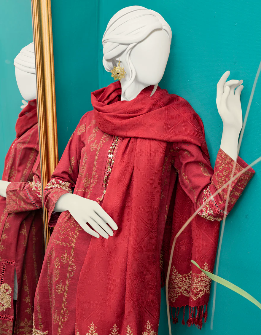 MAROON KHADDAR 3PC STITCHED | JJPW-W-JW-US-22-1706 FB/KOONJ - Image 4