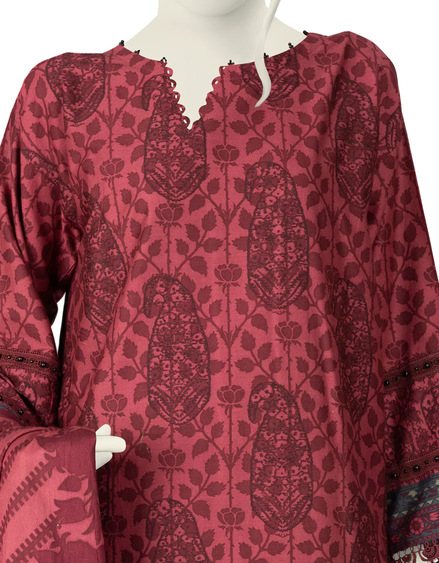 MAROON CAMBRIC 3PC STITCHED | JJPW-W-JW-US-22-1717 FB/LIBROS - Image 3