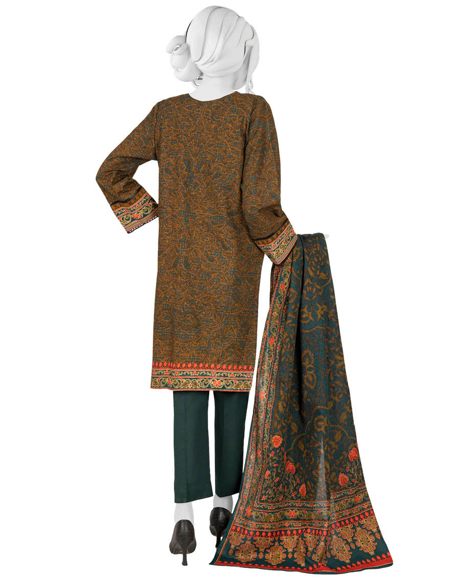 GREEN KHADDAR 3PC STITCHED | JJPW-W-JW-US-22-1722 FB/JASPER - Image 2