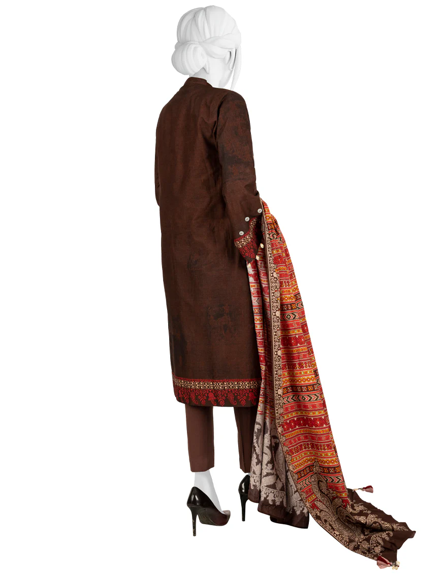 MAROON KHADDAR 3PC STITCHED | JJPW-W-JW-US-22-1723 FB/IGNITE - Image 2