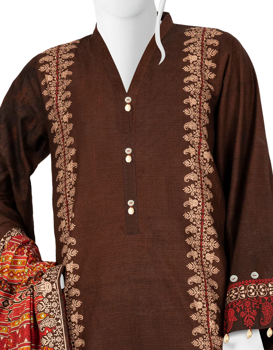 MAROON KHADDAR 3PC STITCHED | JJPW-W-JW-US-22-1723 FB/IGNITE - Image 3