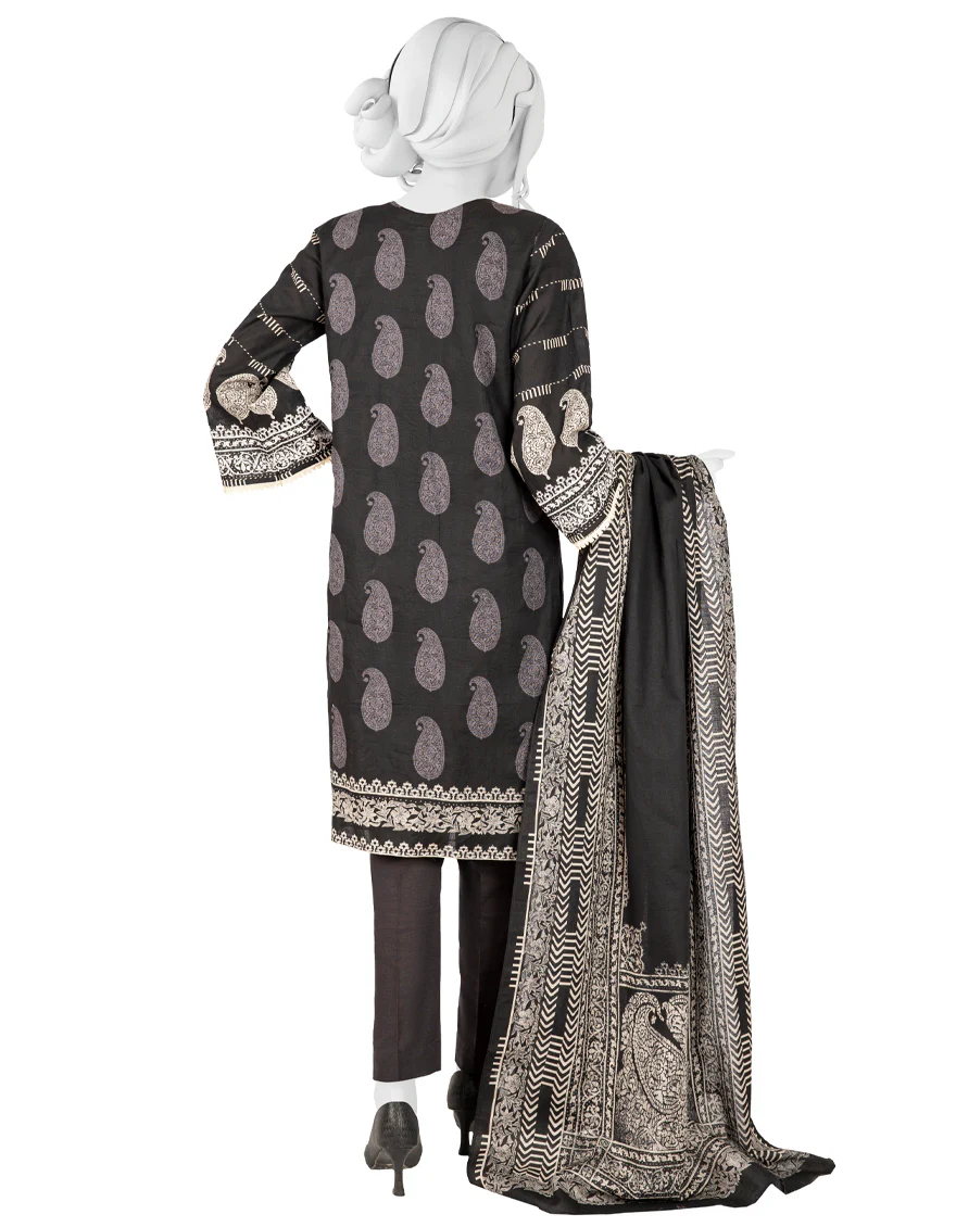 BLACK KHADDAR 3PC STITCHED | JJPW-W-JW-US-22-1724 FB/COLABA - Image 2