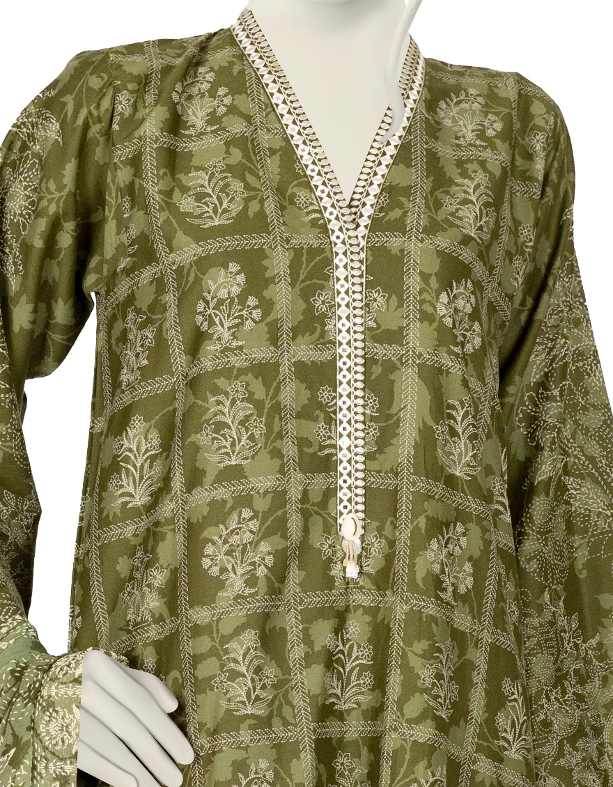 GREEN CAMBRIC 3PC STITCHED | JJPW-W-JW-US-22-1739 FB/THIRMA - Image 3