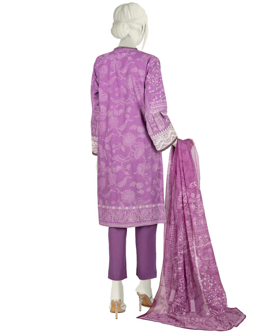PURPLE KHADDAR 3PC STITCHED | JJPW-W-JW-US-22-1741 FB/SHASHOK - Image 2