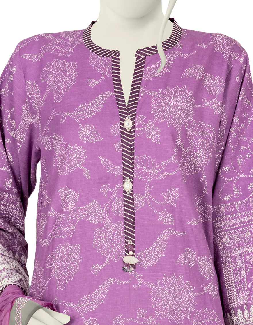 PURPLE KHADDAR 3PC STITCHED | JJPW-W-JW-US-22-1741 FB/SHASHOK - Image 3
