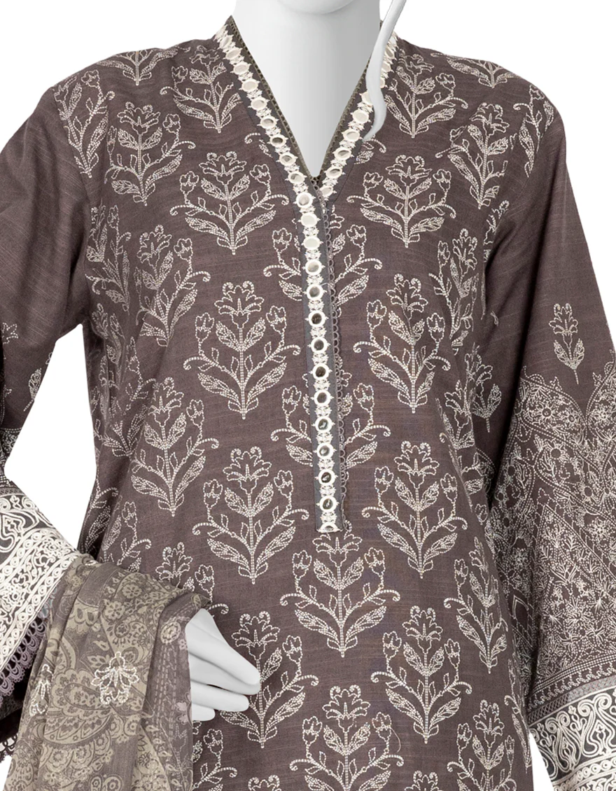 GREY KHADDAR 3PC STITCHED | JJPW-W-JW-US-22-1742 FB/TASHKENT - Image 3