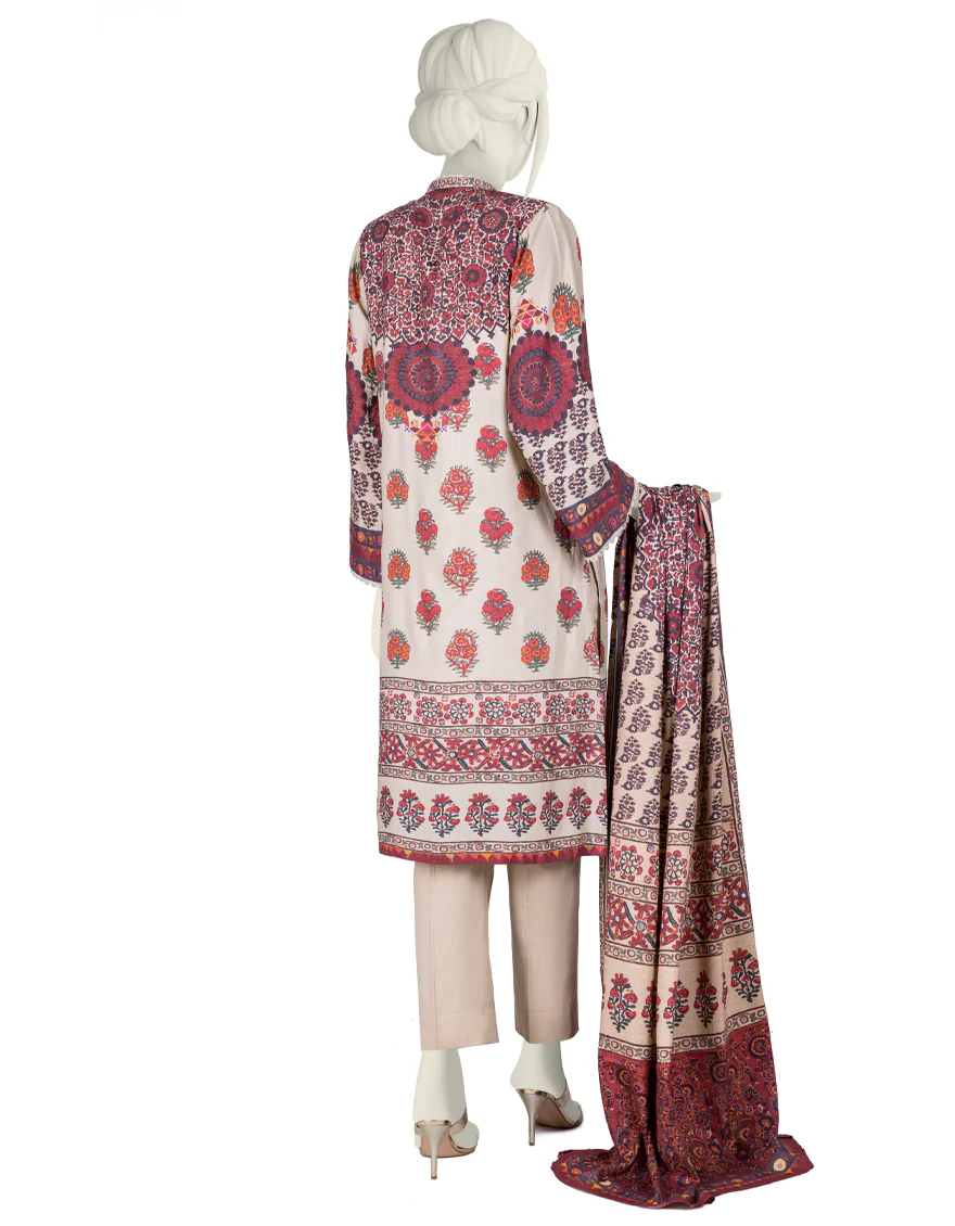 BEIGE LINEN 3PC STITCHED | JJPW-W-JW-US-22-1745 FB/CASHMERE - Image 2