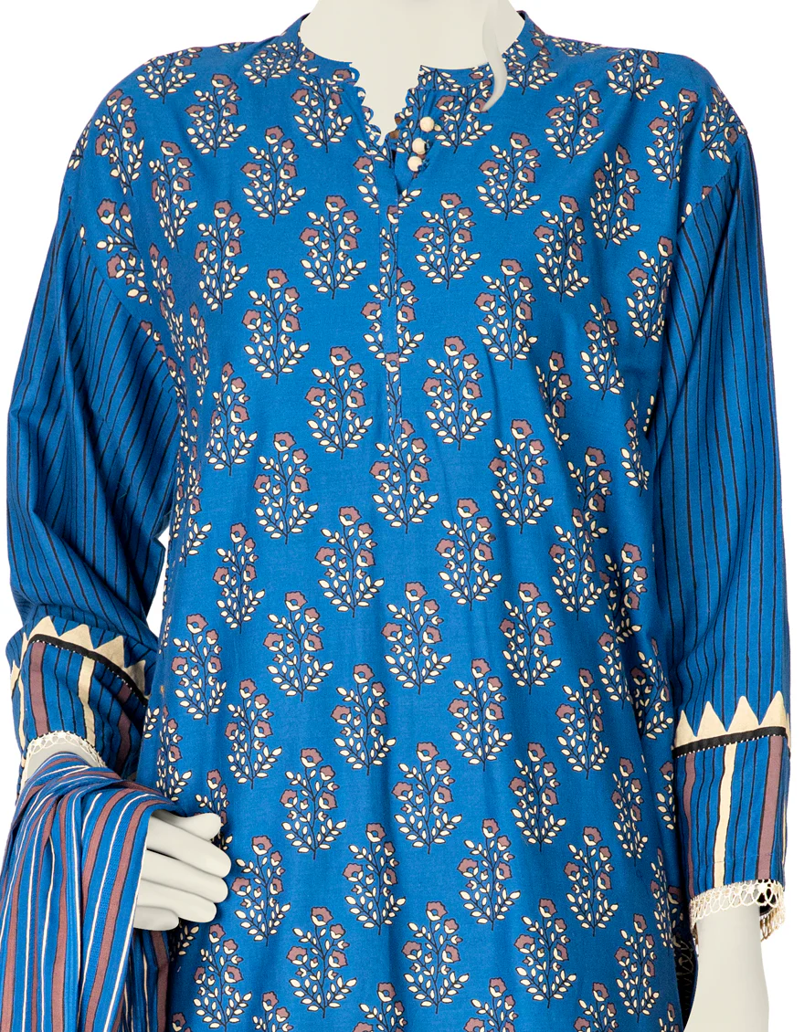 BLUE CAMBRIC 3PC STITCHED | JJPW-W-JW-US-22-1749 FB/ELIRA - Image 3