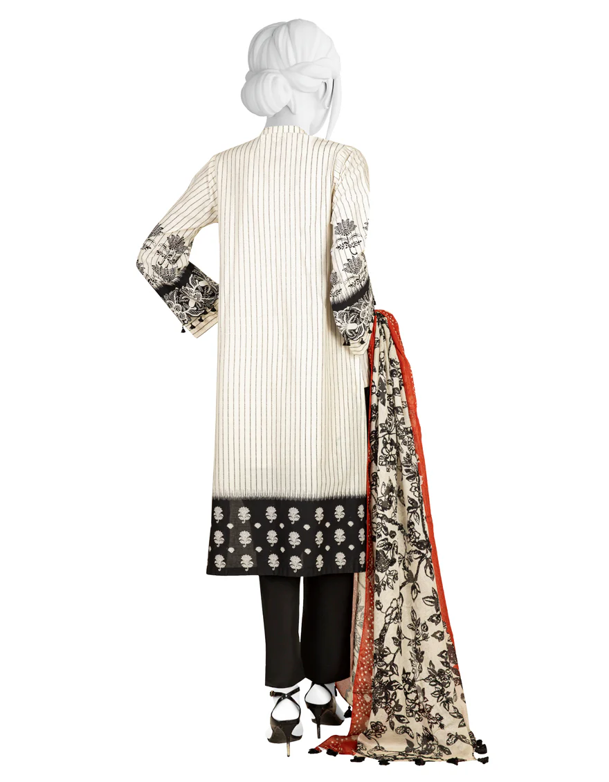 OFF WHITE CAMBRIC 3PC STITCHED | JJPW-W-JW-US-22-1759 FB/KANWALPHOOL - Image 2
