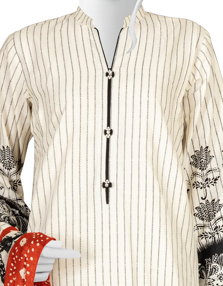 OFF WHITE CAMBRIC 3PC STITCHED | JJPW-W-JW-US-22-1759 FB/KANWALPHOOL - Image 3