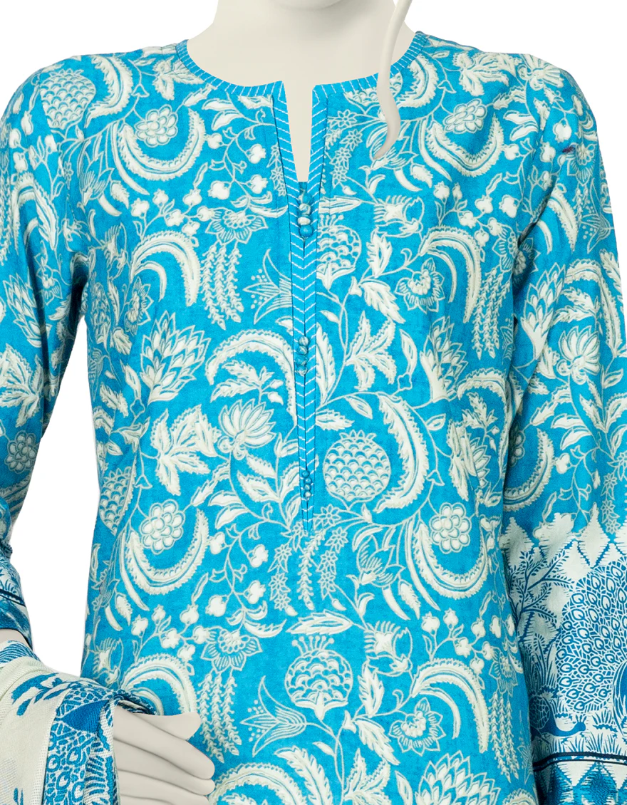 BLUE CAMBRIC 3PC STITCHED | JJPW-W-JW-US-22-1762 FB/MORBAGH - Image 3