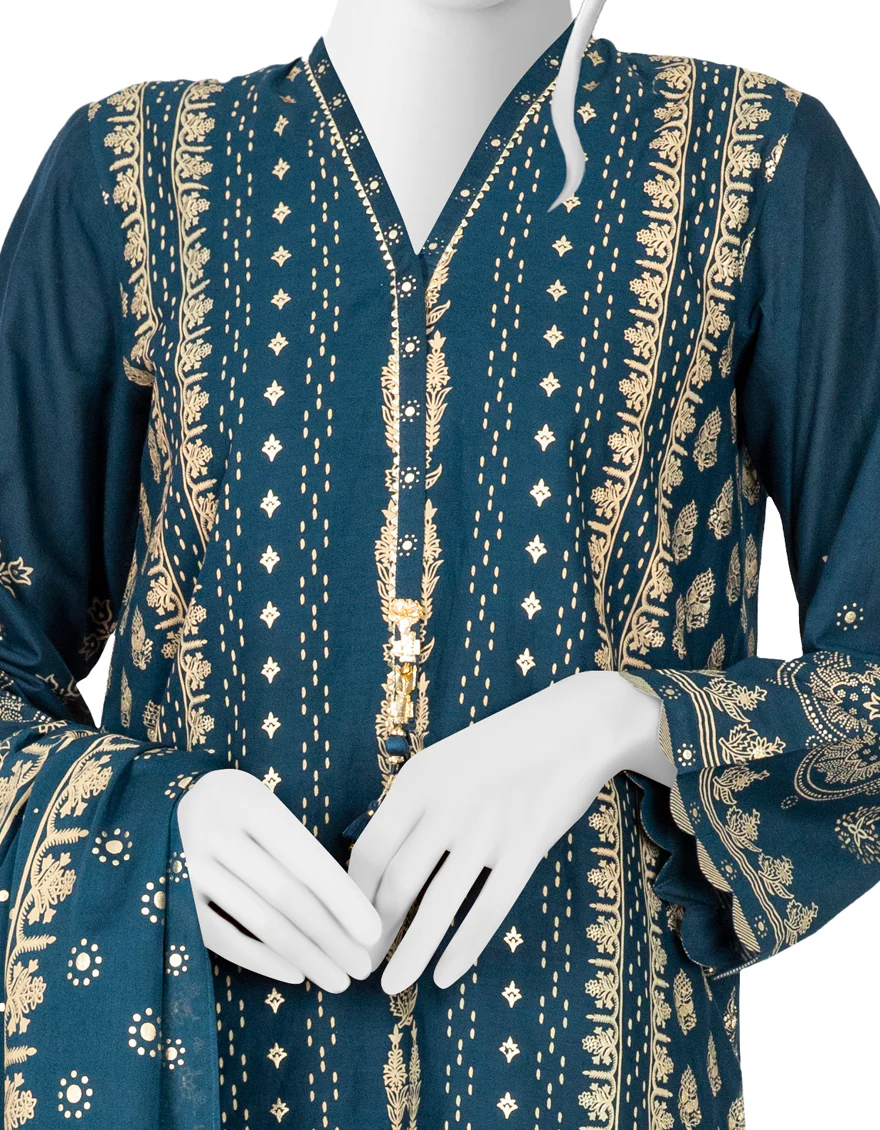BLUE CAMBRIC 3PC STITCHED | JJPW-W-JW-US-22-1766 FB/ORCHID - Image 3