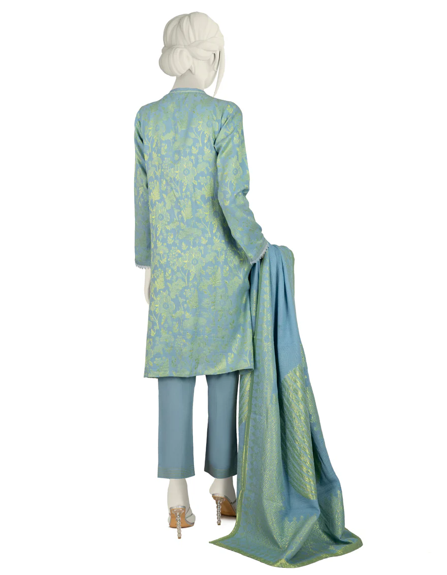GREEN-BLUE JACQUARD 3PC STITCHED | JJPW-W-JW-US-22-1770 FB/JALL - Image 2