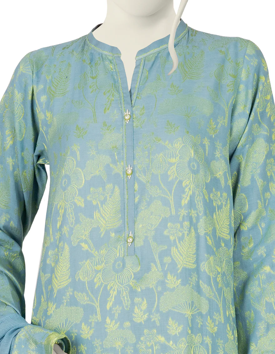 GREEN-BLUE JACQUARD 3PC STITCHED | JJPW-W-JW-US-22-1770 FB/JALL - Image 3