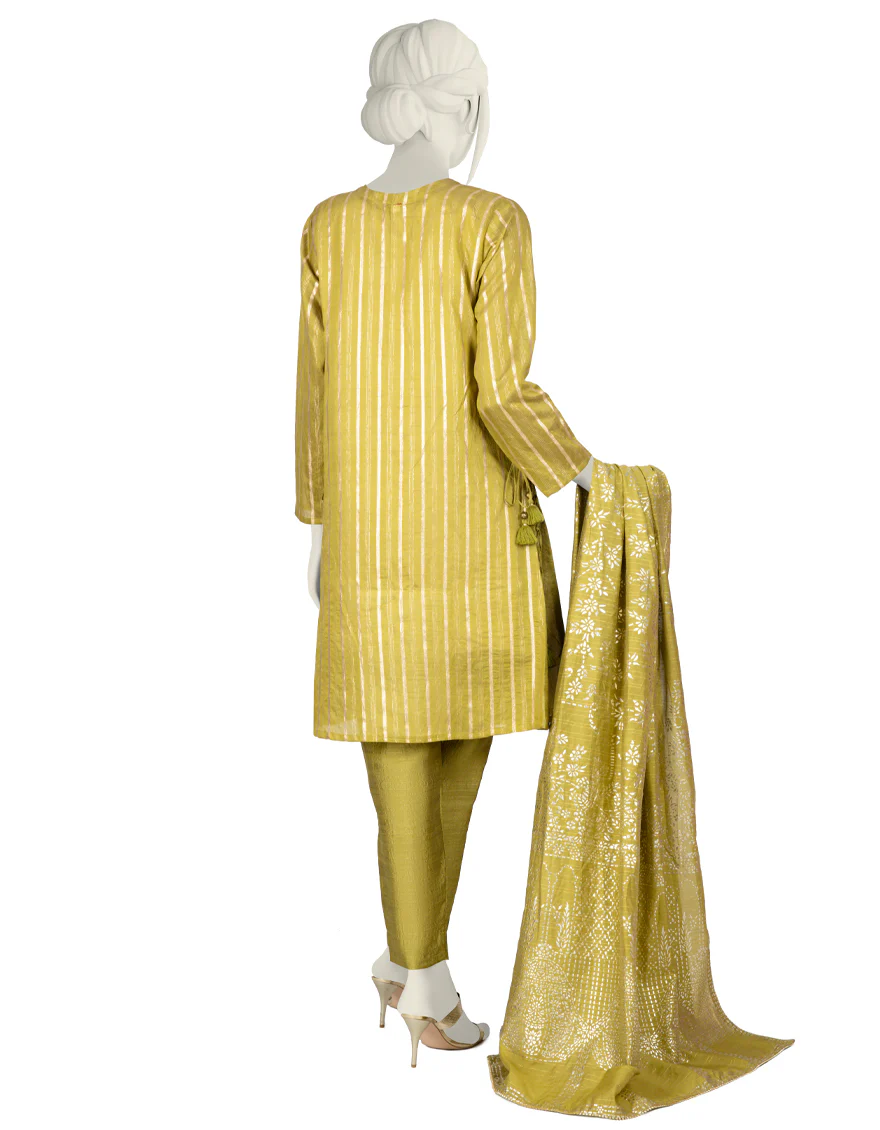 GREEN ZARI 3PC STITCHED | JJPW-W-JW-US-22-1779 FB/HAEMATITERED - Image 2