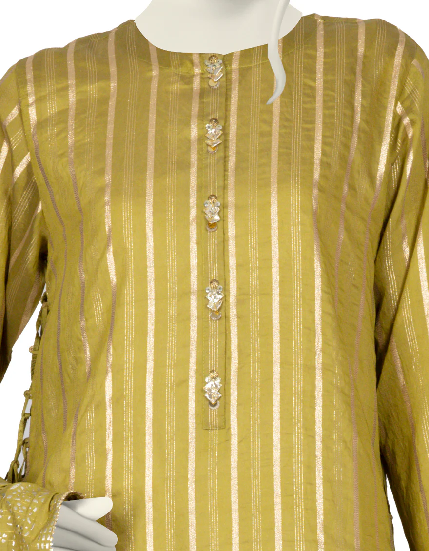 GREEN ZARI 3PC STITCHED | JJPW-W-JW-US-22-1779 FB/HAEMATITERED - Image 3