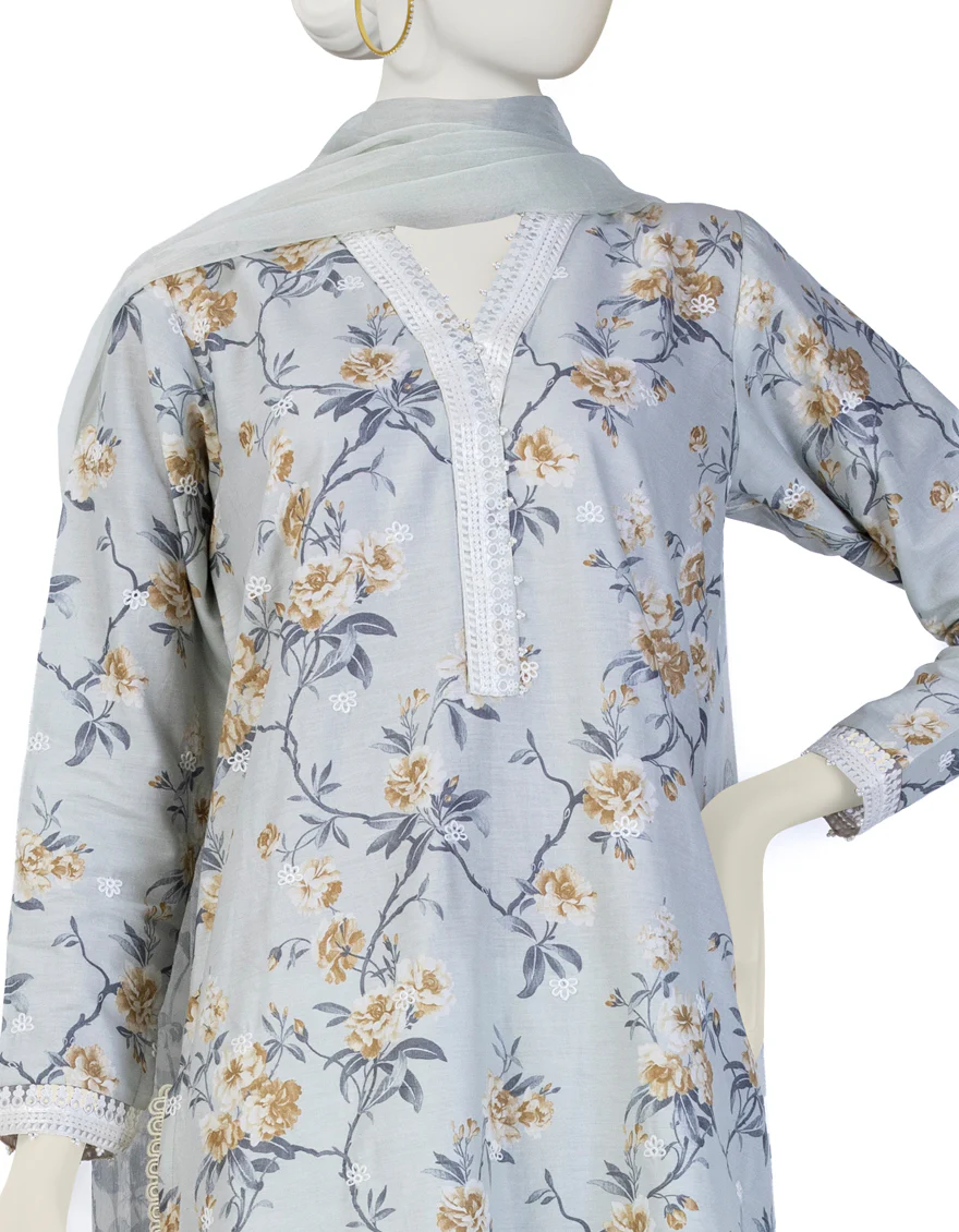 LIGHT GREY KHADDAR 3PC STITCHED | JJPW-W-JW-US-23-1748 FB/ELEGANCE-04 - Image 3