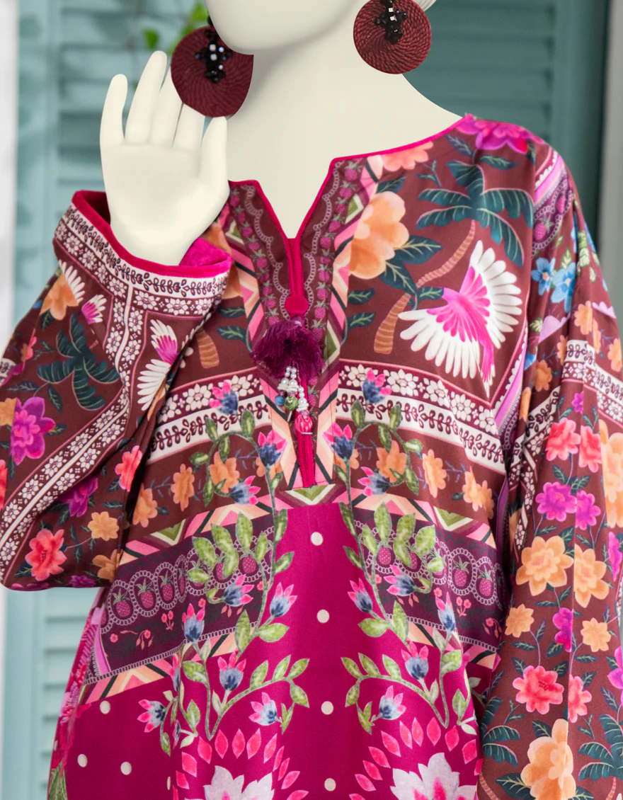 MULTICOLOR SILK 2PC STITCHED | JJPW-W-JW2-24-2023 FB/VINTAGE FLORAL-02 - Image 3