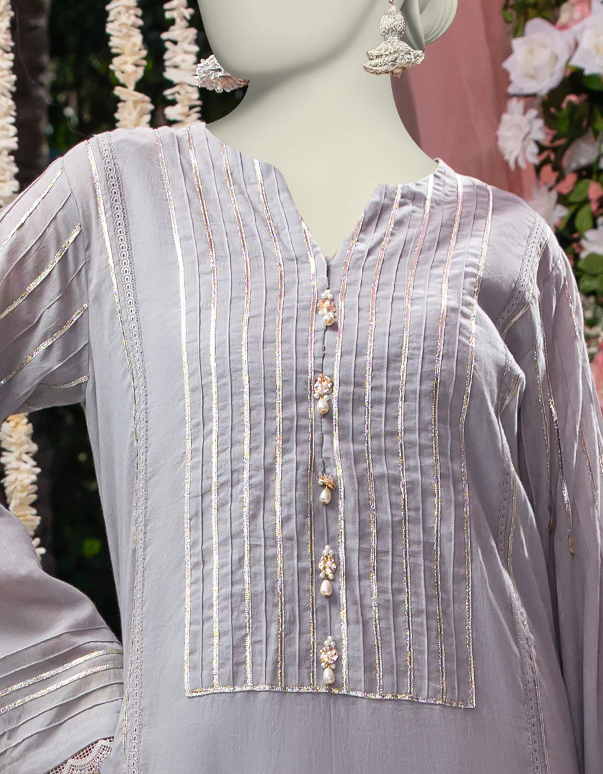 GREY LAWN 2PC STITCHED | JJPW-W-JW2-24-2036 FB/CLASSIC DYED-02 - Image 3