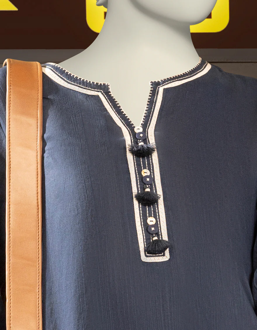BLUE KHADDAR 2PC STITCHED | JJPW-W-JW2-24-2039 FB/SCHIFFI-01 - Image 3