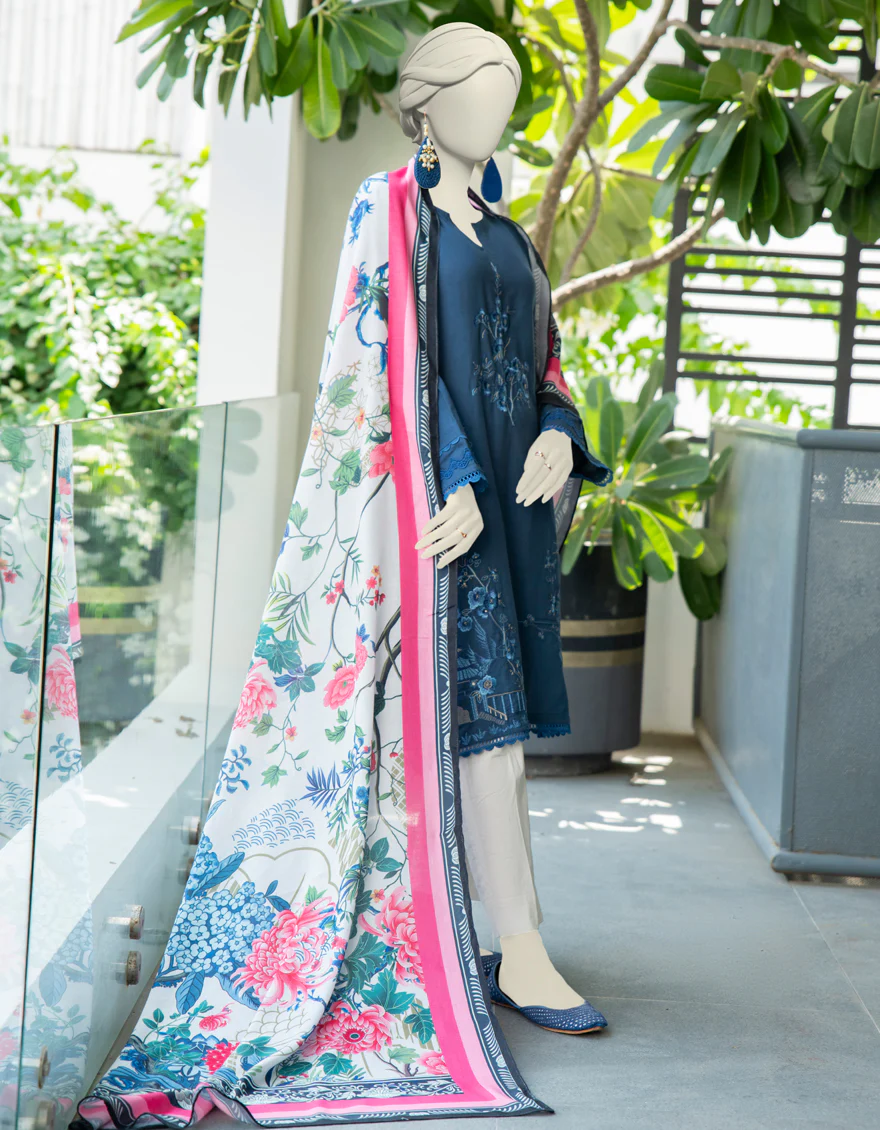 BLUE CAMBRIC 2PC STITCHED | JJPW-W-JW2-24-7021 FB/CHINOSERIE-2