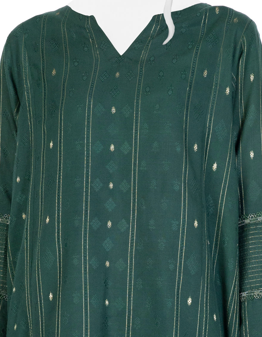 GREEN JACQUARD 2PC STITCHED | JJPW-W-JW2-US-22-2018 FB/SHELL - Image 3