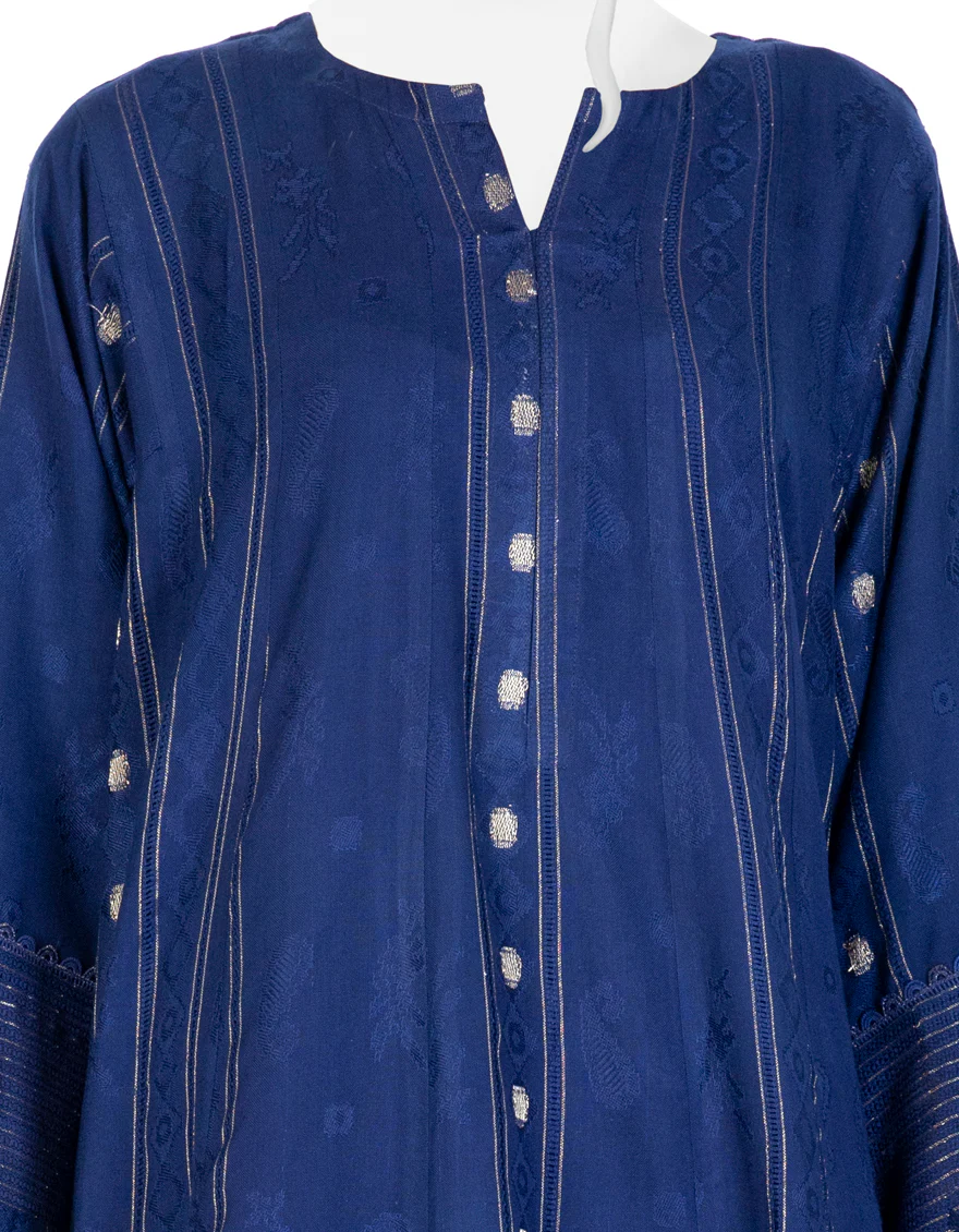 BLUE JACQUARD 2PC STITCHED | JJPW-W-JW2-US-22-2019 FB/ECHO - Image 3