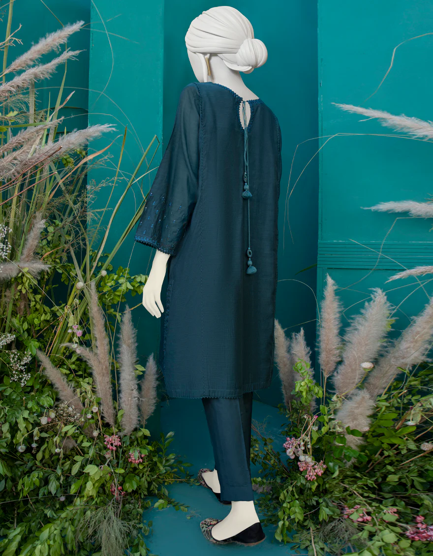 TEAL BLUE COTTON SILK 2PC STITCHED | JJPW-W-JW2-US-22-2023 FB/MK-51 - Image 2