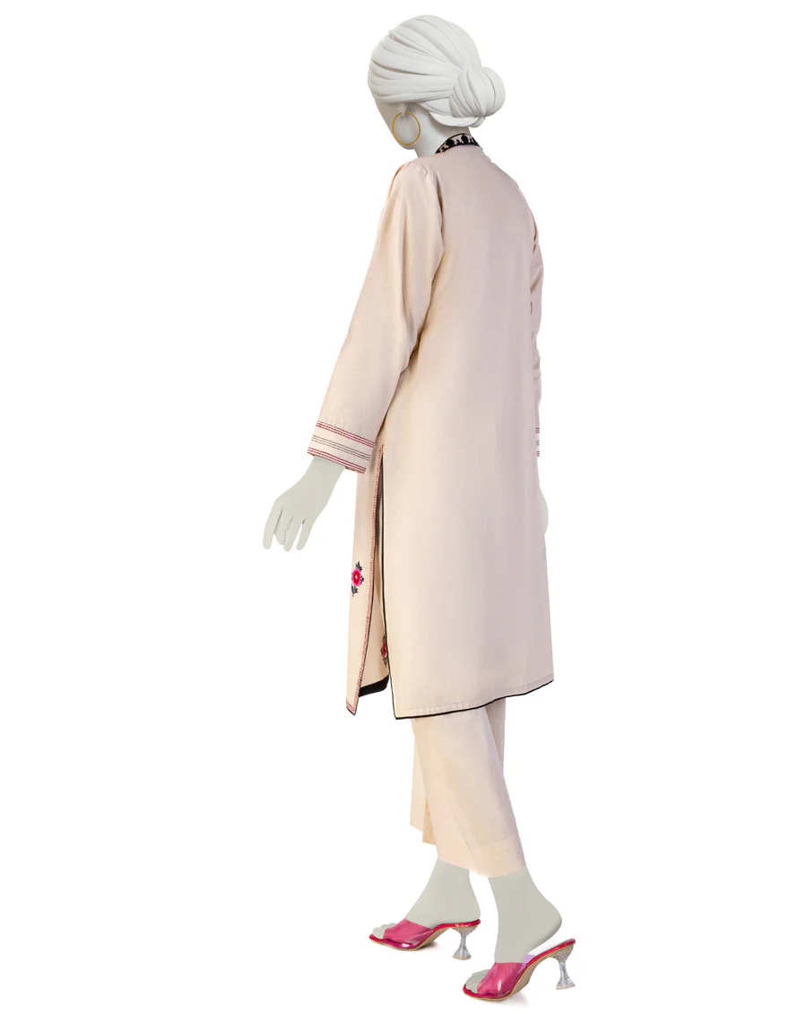 OFF WHITE KHADDAR 2PC STITCHED | JJPW-W-JW2-US-23-2021 FB/AARI-3 - Image 2