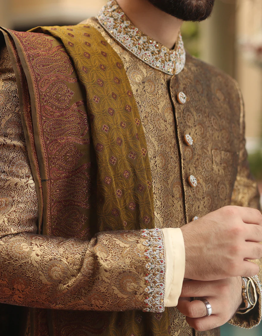COPPER SHERWANI | JJSW-US-490/S19/JJ6320 - Image 3