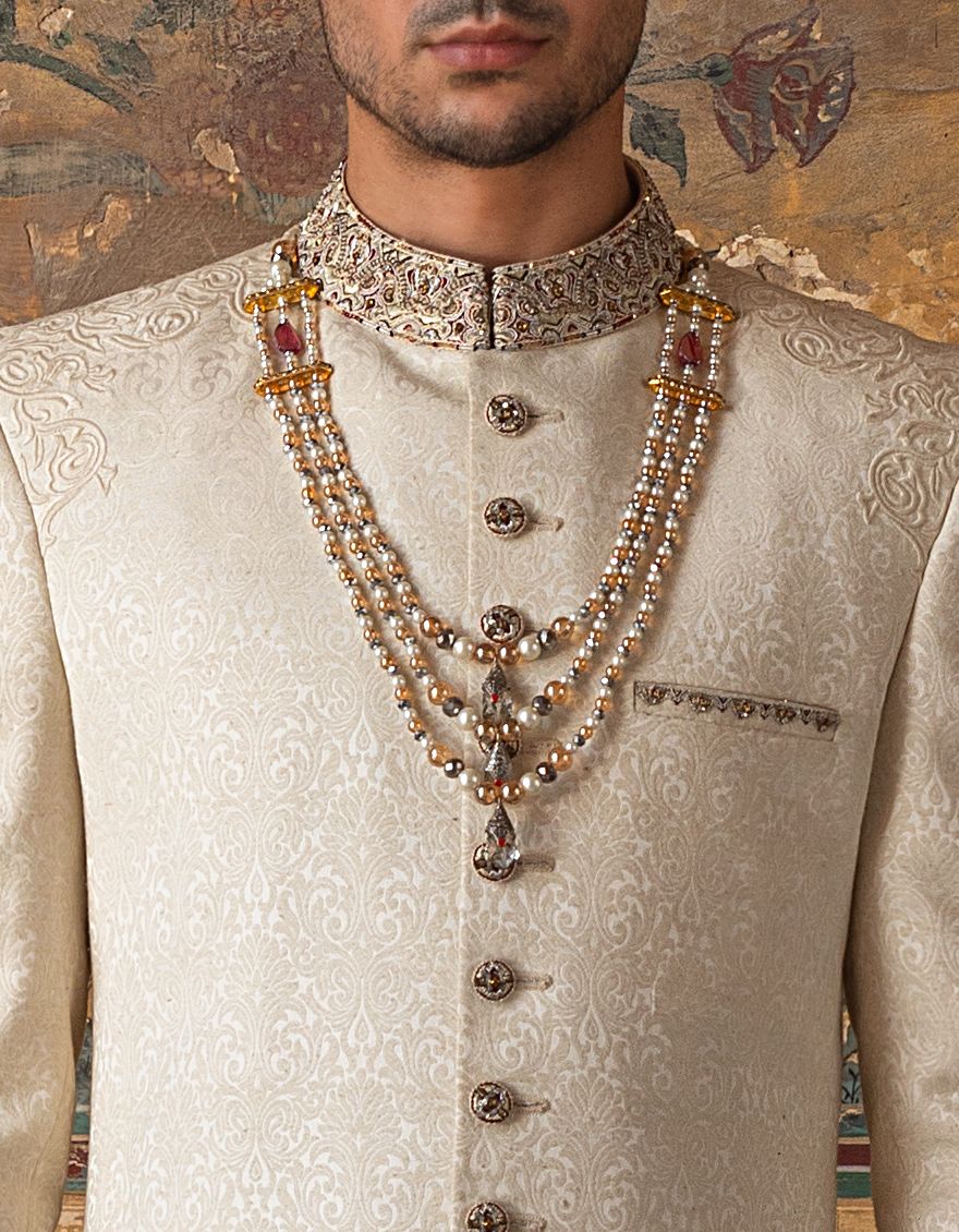 OFF WHITE SHERWANI | JJSW-US-520/S21/JJ7262-FL - Image 2