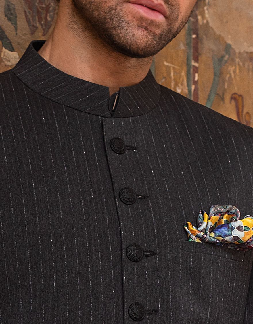 GREY SHERWANI | JJSW-US-522/S21/JJ7449-FL - Image 2