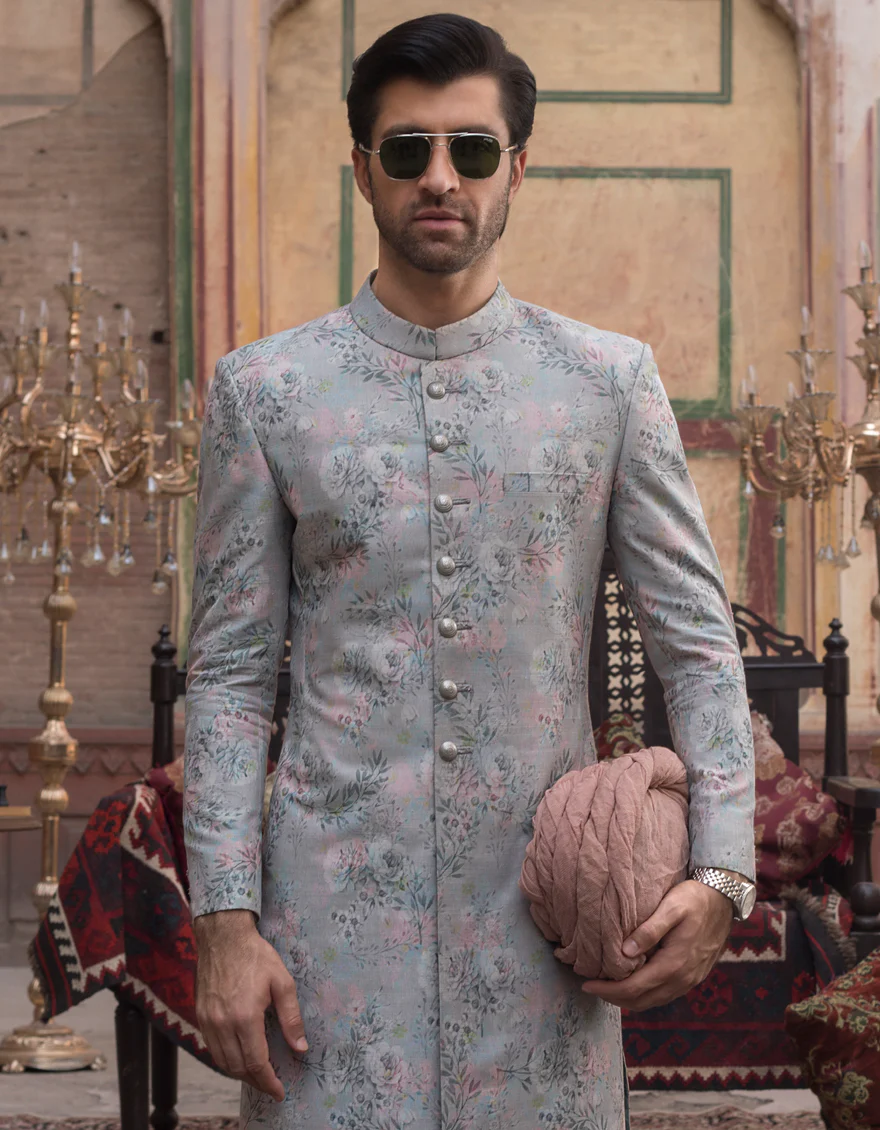 GREY SHERWANI | JJSW-US-527/S21/JJ7300-FL - Image 2