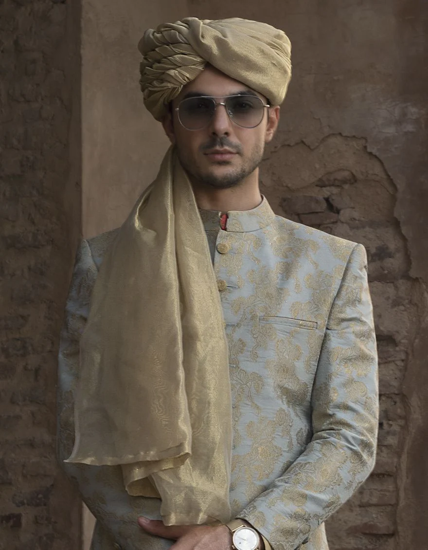 DULL GOLD SHERWANI | JJSW-US-529/S21/JJ7298-FL - Image 2