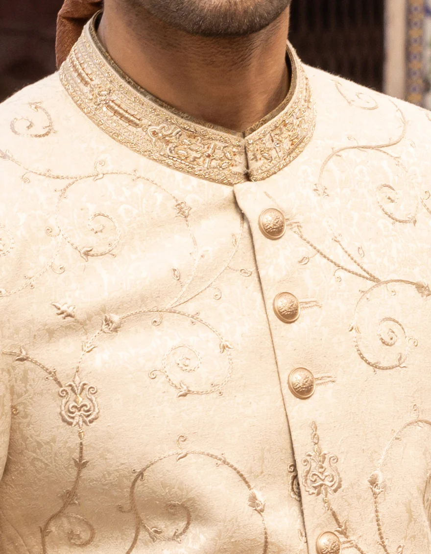 BEIGE SHERWANI | JJSW-US-560/S23/JJ8988-FL - Image 2