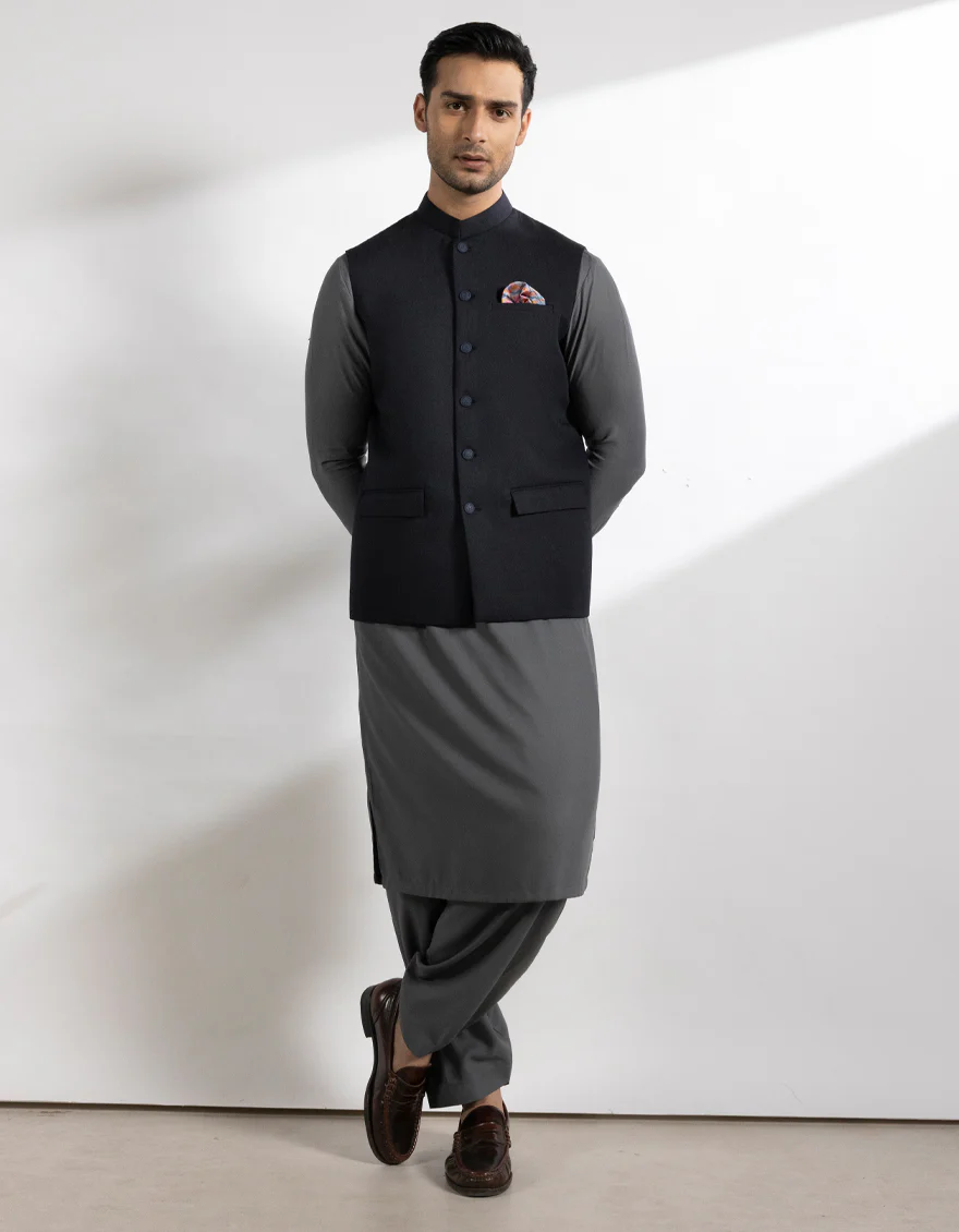 NAVY BLUE SUITING WAISTCOAT | JJVC-A-27381-R13-AP/S25/JJ9546-PN - Image 2