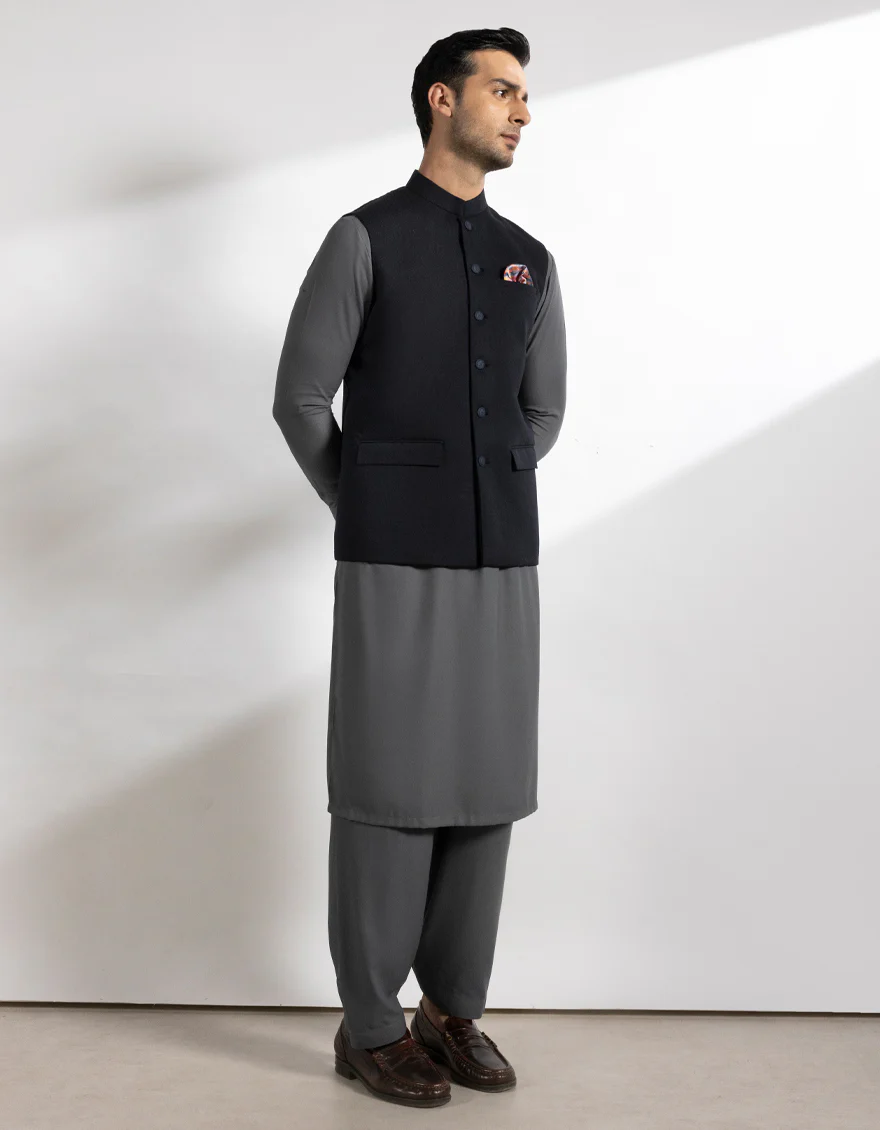 NAVY BLUE SUITING WAISTCOAT | JJVC-A-27381-R13-AP/S25/JJ9546-PN - Image 3